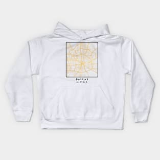 DALLAS TEXAS CITY STREET MAP ART Kids Hoodie